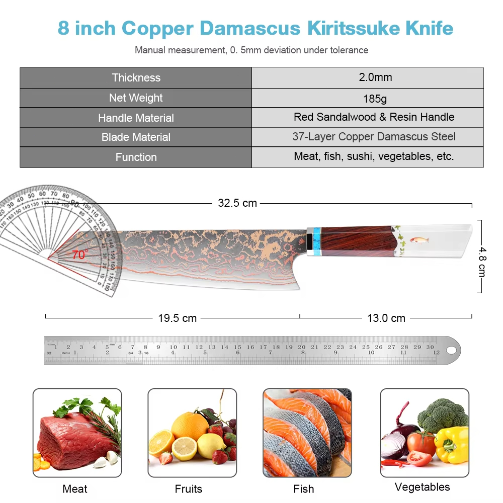 Nóż szefa kuchni Kiritsuke, 20 – Home Cooking Chef recenzja i cena